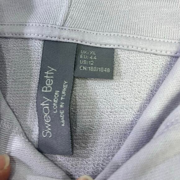 Sweaty Betty After Class Hoodie, Women’s XL Light Lavender Activewear Organic - Picture 5 of 11